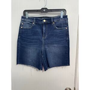 Liverpool Cutoff Jean Shorts Size 6/28 High Rise Stretch Festival Hippie Jorts